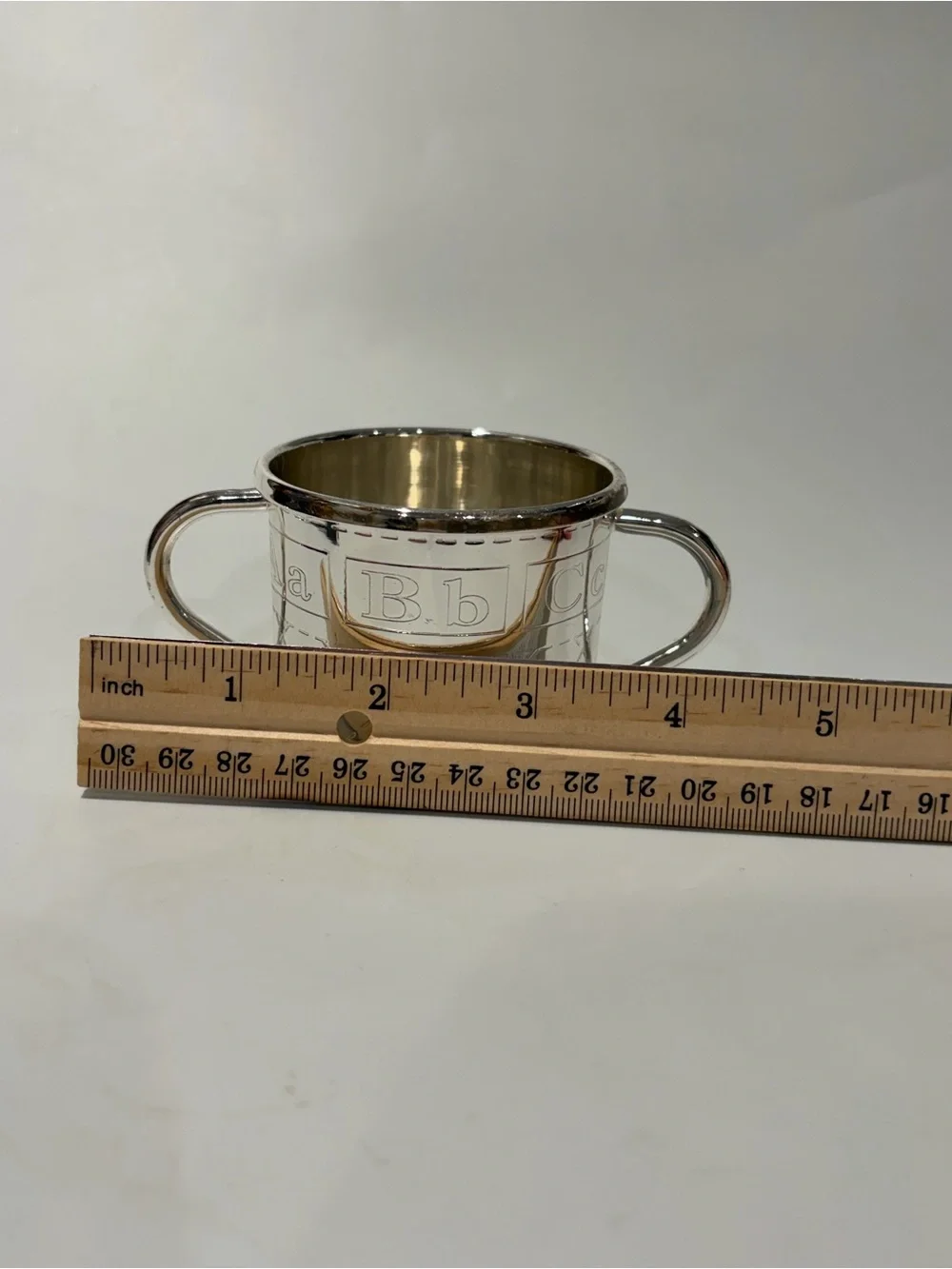 Ralph Lauren Silver Baby Cup Alphabet New Baby Nursery Baby Shower Gift